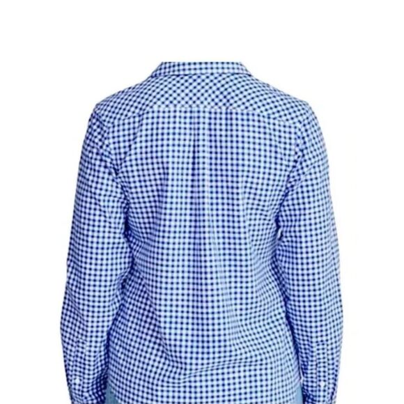 UNTUCKit Belleza women’s Blue Check Shirt NWT Size 2 - Picture 2 of 4
